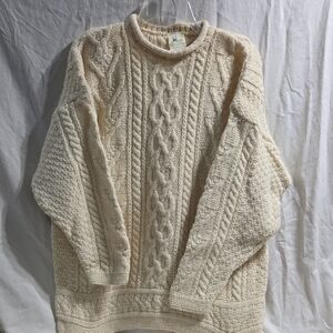 Authentic Wool Irish Fisherman Sweater